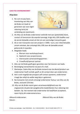 LEAD FEE OVEREENKOMST