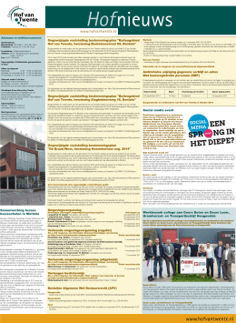Hofnieuws 8 oktober 2014 - Gemeente Hof van Twente