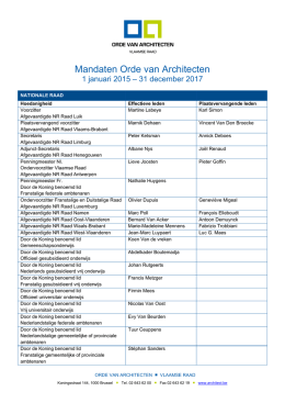 Mandaten Orde van Architecten