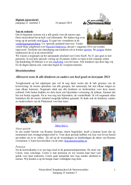 Digitale nieuwsbrief - Jenaplanschool De Sterrenwachter Loosdrecht