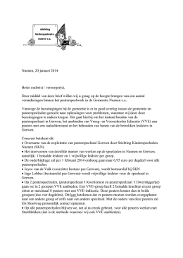 Veranderingen per 1 februari 2014 (brief ouders)