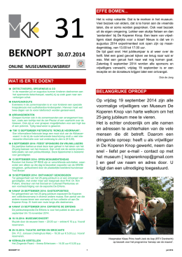 Beknopt editie 31 - Museum De Koperen Knop