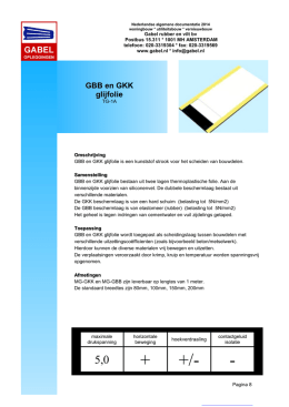 GBB / GKK glijfolie - Gabel rubber en vilt bv