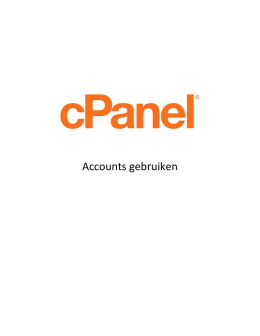 Using your account on Cpanel