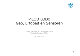 PiLOD LODx Geo, Erfgoed en Sensoren