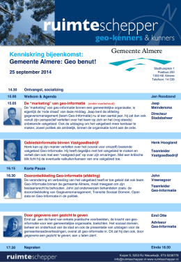 Gemeente Almere: Geo benut!