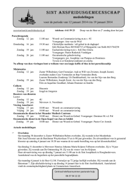 12 januari 2014 - KatholiekAmersfoort.nl