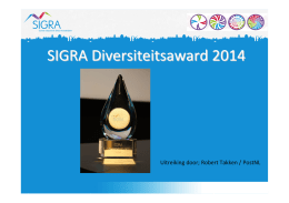 SIGRA Diversiteitsaward 2014