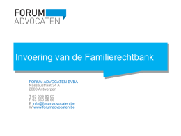 Invoering van de Familierechtbank