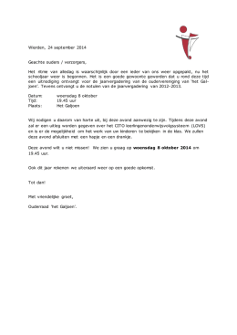 Uitnodiging ALV en notulen 2012-2013