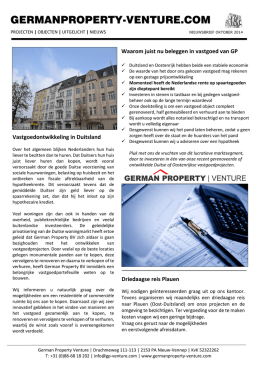 Nieuwsbrief Oktober 2014 - german property venture