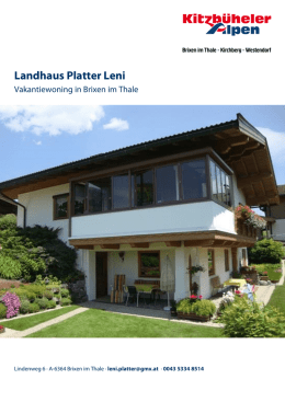 Landhaus Platter Leni in Brixen im Thale