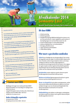Afvalwijzer Zeist 2014