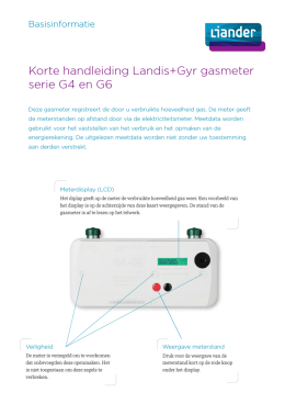 type Landis+Gyr gasmeter serie G4 en G6