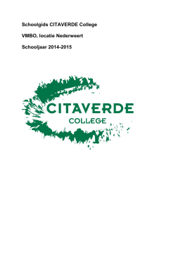 Schoolgids CITAVERDE College