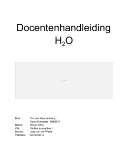 Docentenhandleiding H2 O