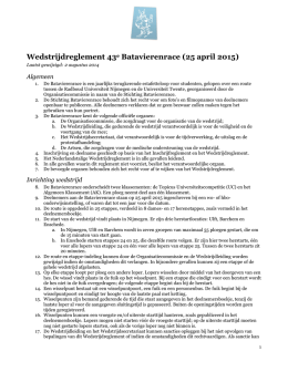 Wedstrijdreglement 43e Batavierenrace (25 april 2015)