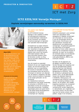 ICTZ EZIS/HiX Verwijs Manager