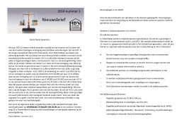 HBV Nieuwsbrief nummer 2014-1