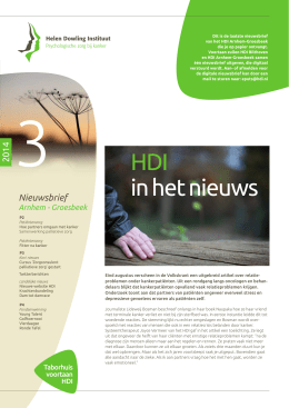 HDI in het nieuws - Helen Dowling Instituut