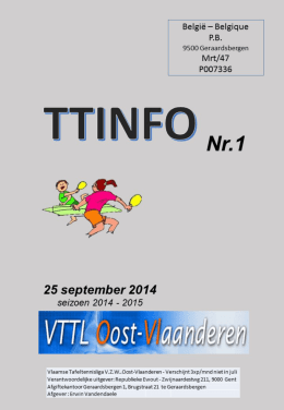 TT-Info 1 - VTTL Oost-Vlaanderen