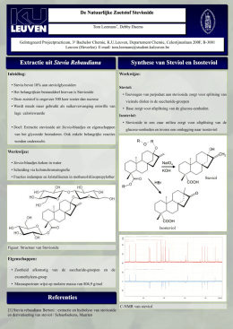 Extractie uit Stevia Rebaudiana Discussion Synthese van Steviol en