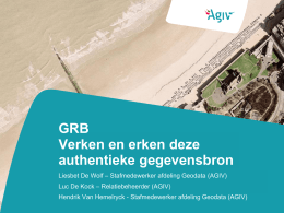 GRB - AGIV | Agentschap voor geografische informatie Vlaanderen