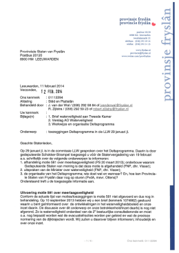 01Be-Brief GS nadere informatie Deltaprogramma