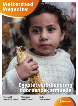 Egypte: verbroedering door aanpak armoede