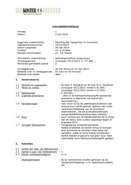 Verslag : 1 Datum : 2 juni 2014 Gegevens onderneming