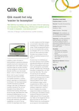 CaseStudy LeasePlan - Victa QlikView Solutions