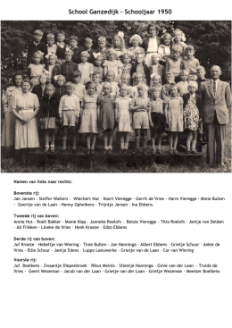School Ganzedijk – Schooljaar 1950