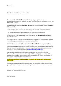 Vraagprogramma 2015 - vzw Hagelands Neerhof