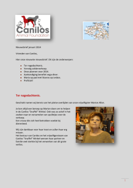 Januari 2014 - Canilos Animal Foundation