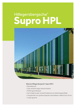 Supro HPL productfolder