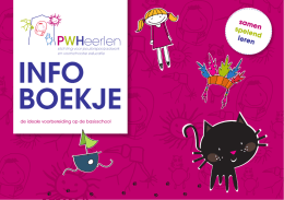 Informatieboekje PWH - Stichting Peuterspeelzaalwerk Heerlen