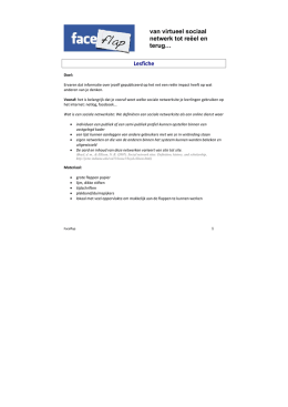 Lesfiche van virtueel sociaal netwerk tot re&euml;el en terug&hellip;