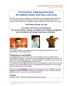 uitnodiging en programma PDF - Autismenetwerk Zuid