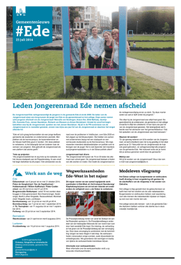 Leden Jongerenraad Ede nemen afscheid
