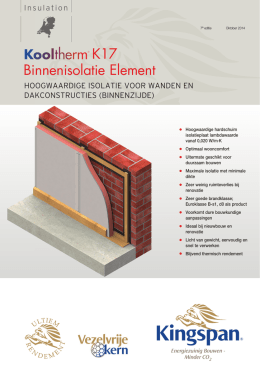 Brochure Kooltherm K17 Binnenisolatie Element