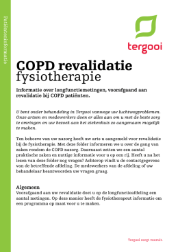COPD revalidatie fysiotherapie