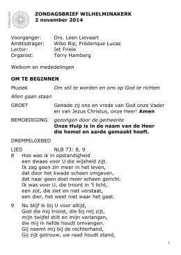 Drs. Leen Lievaart Ambtsdrager: Wibo Rip, Fréderique Lucas Lector