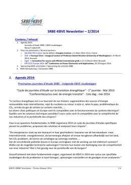 SRBE-KBVE Newsletter – 2/2014