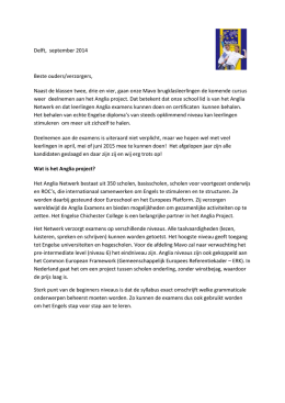 Anglia brief ouders klas 1 - Christelijk Lyceum Delft