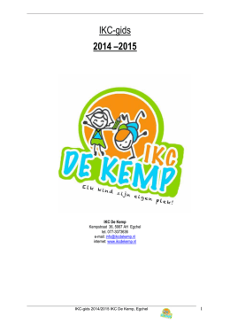 Schoolgids 2014-2015 De Kemp def