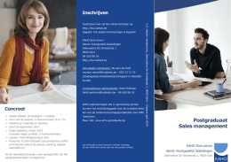 Postgraduaat Sales management - Quadre