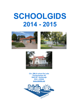 schoolgids 2014 - 2015