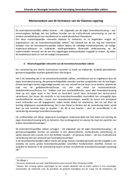 Memorandum aan de formateur van de Vlaamse regering