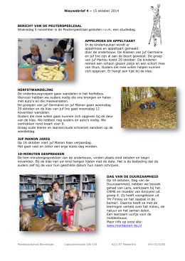 Nieuwsbrief 4 - Montessorischool Binnenstad