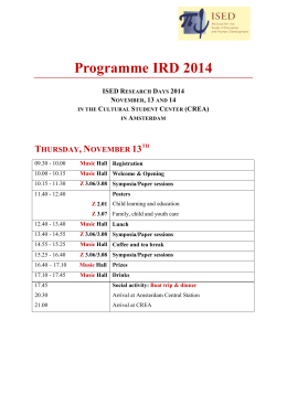 Programme IRD 2014